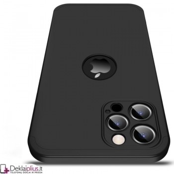 3 dalių plastikinis dėklas - juodas (telefonui Apple Iphone 12 Pro)